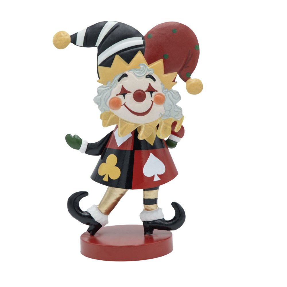 METAL PAYASO CON BUFÓN SOMBRERO, 15X10X23CM