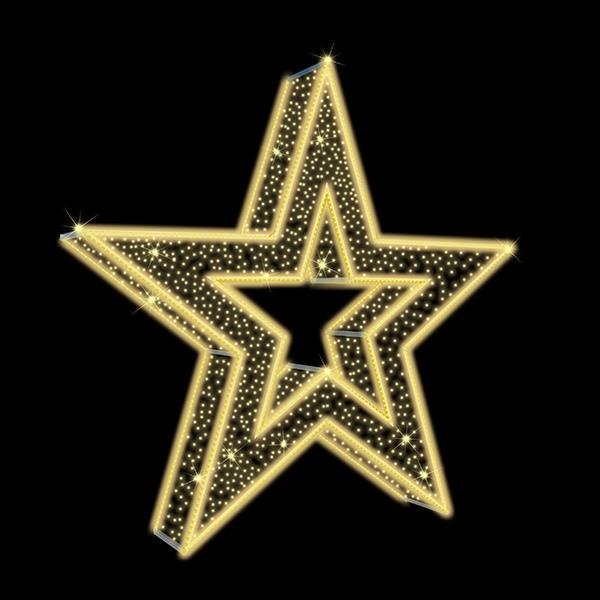 DISEÑO PROFESIONAL, ESTRELLA 3D, 230V, LED BLANCO CÁLIDO MANGUERA LUMINOSA, LED BLANCO CÁLIDO, 150X150X20CM, IP65