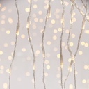 CORTINA, 360 LED 3MM, 31V ADAPTADOR, EFECTO NEVADA M/H Y MEMORIA, CABLE PVC TRANSPARENTE, LED BLANCO CÁLIDO (H200 X W200CM, 20 LÍNEAS X 18 LED), CABLE DE ALIMENTACIÓN 3M, IP44