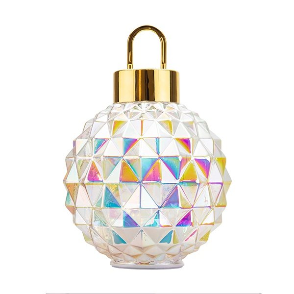 CRISTAL BOLA, ILUMINADO, IRIDISCENTE, 22X32CM
