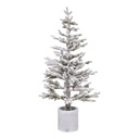 NEVADO PE ÁRBOL EN A GRIS MACETA, 120CM