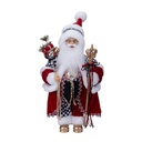 PAPÁ NOEL CON LUJO ABRIGO EN INTENSO ROJO, 45CM