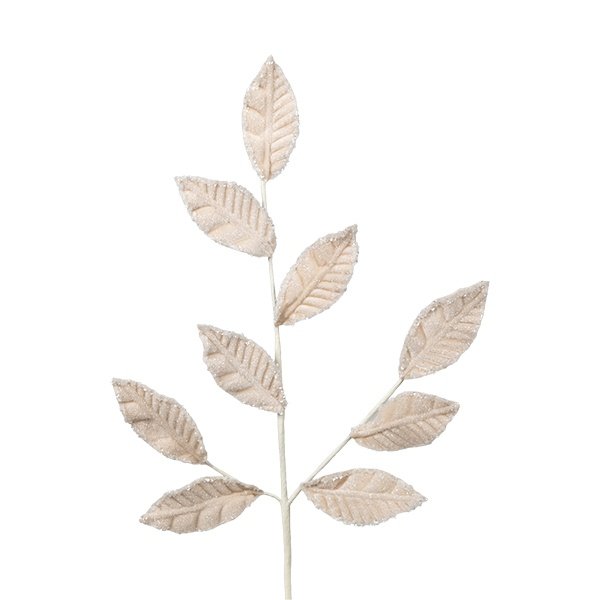 HELADO RAMA, TERCIOPELO, MARFIL, 71CM