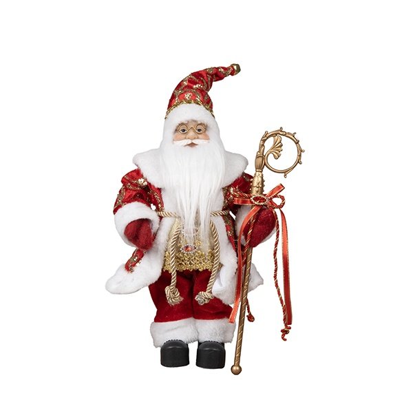 PAPÁ NOEL CON ELEGANTE ROJO ROPA, 30CM