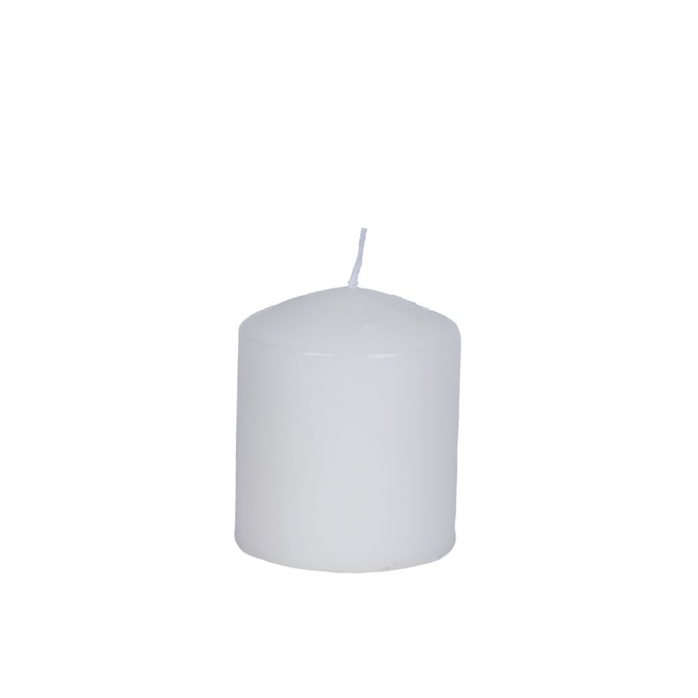 VELA BLANCO CON BLANCO ALMIZCLE AROMA 7X8CM