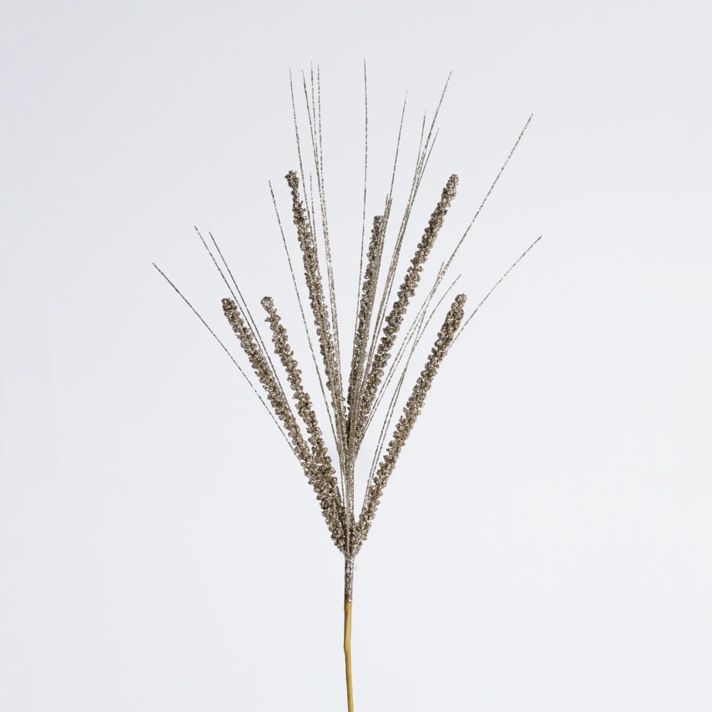 TRIGO RAMA, CON CHAMPÁN PURPURINA, 74CM