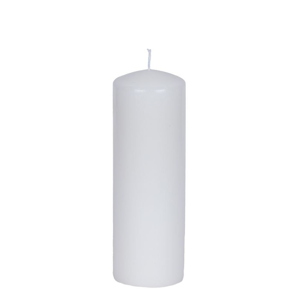 VELA BLANCO CON BLANCO ALMIZCLE AROMA 6X18CM