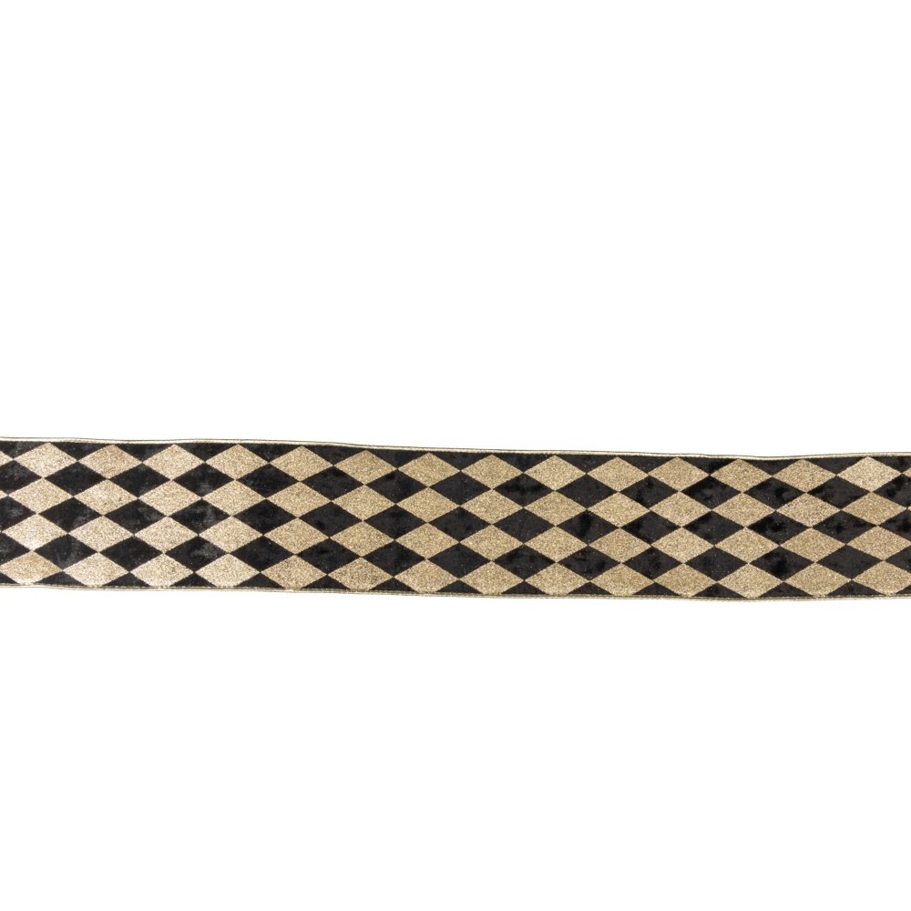 NEGRO CHAMPÁN CINTA CON DIAMANTES, TERCIOPELO, DE DOBLE CARA,914X10CM