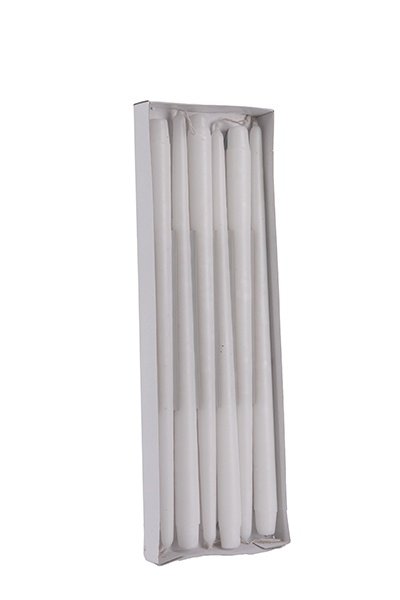 S/6 VELA VENECIANO BLANCO 40CM