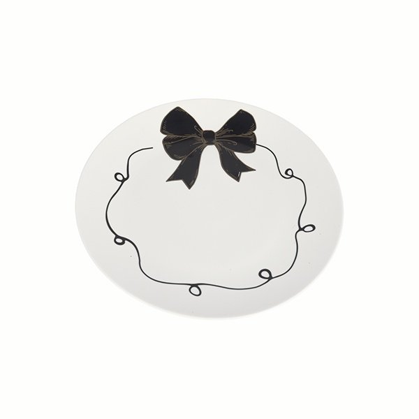 PLATO CON NEGRO LAZO, 26.5CM