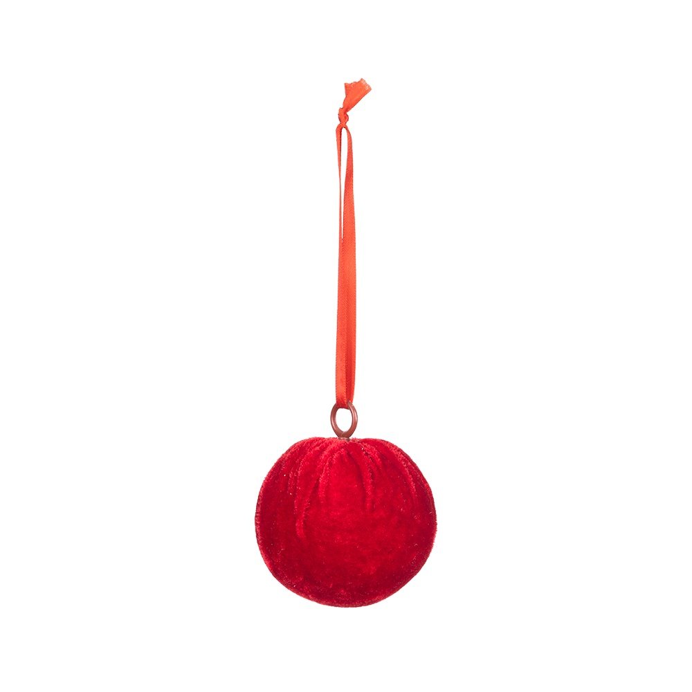 ROJO TERCIOPELO BOLA, JUEGO 6UDS, 8CM