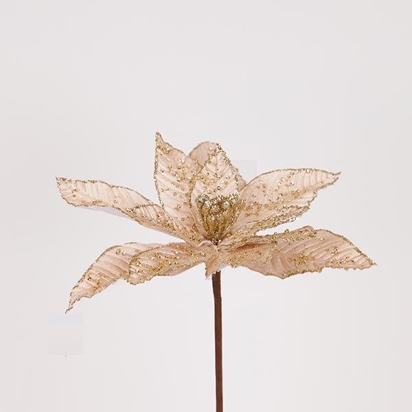 CHAMPÁN FLOR, CON CHAMPÁN CUENTAS, 27X15CM