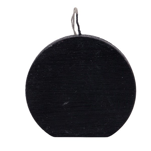 VELA CIRCULAR NEGRO RAYADO ATARDECER CIELO 15X15CM