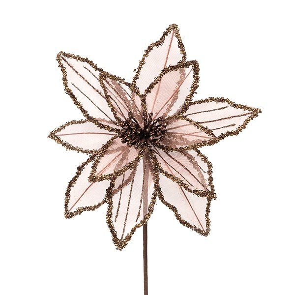 ORGANZA FLOR, CHOCOLATE, 30X45CM