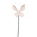 MARIPOSA CON PERLAS BLANCAS Y BEIGE ALAS, 70X175CM