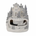 NEVADO MANSIÓN CON TREN, A PILAS, 18.5X17.5X20.5CM