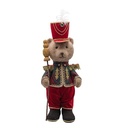 GUARDIA OSO CON ELEGANTE ROJO Y VERDE TRAJE, 21X20X60CM