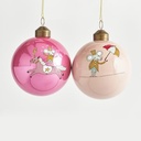 CRISTAL ADORNO, ROSA, 2 DISEÑOS, JUEGO 4UDS, 8CM