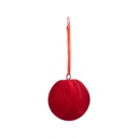 ROJO TERCIOPELO BOLA, JUEGO 6UDS, 10CM