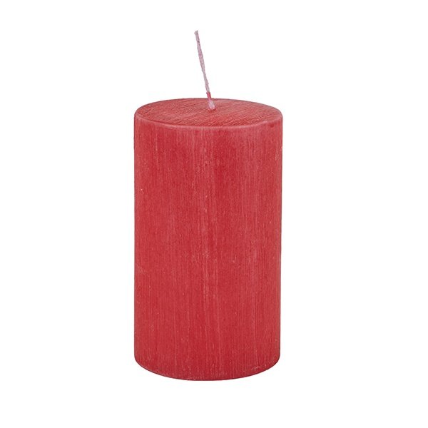 VELA CILÍNDRICA ROJO RAYADO JAZMÍN AROMA 7X12CM
