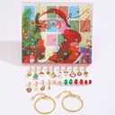CUENTA ATRÁS CALENDARIO CON 2 DORADO PULSERAS Y 22 NAVIDAD ELEMENTOS, 17X1.6X20CM