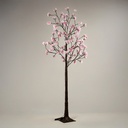 ALMENDRA ÁRBOL CON ROSA FLORES 1,8M, ADAPTADOR, 96 LED BLANCO CÁLIDO 3MM, CABLE DE ALIMENTACIÓN 3M, IP44