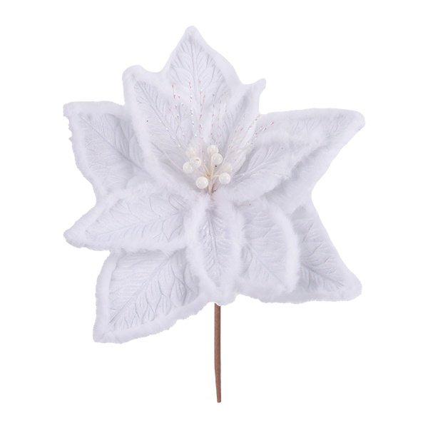 BLANCO FLOR CON CON PLUMAS BORDES, 40X31CM