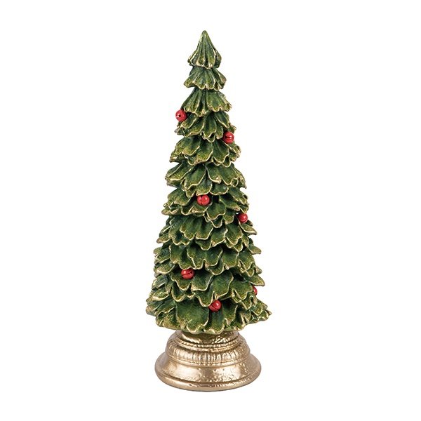 ÁRBOL DE NAVIDAD CON ROJO CAMPANAS, POLIRRESINA, 14X14X39CM