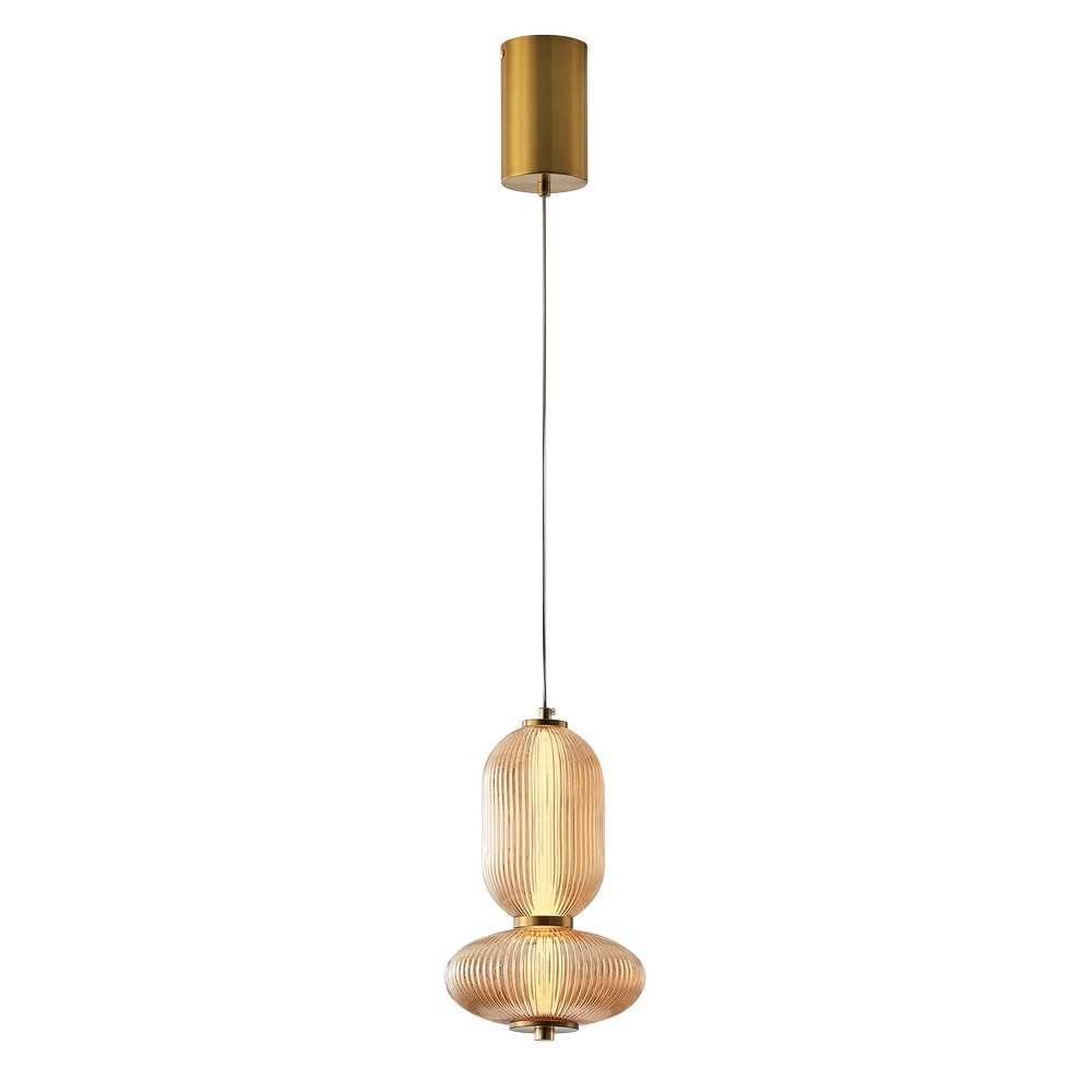 LÁMPARA DE TECHO COLGANTE VIDRIO / METAL LED 10W 800Lm 3000K 220X430X1450mm REGULABLE TRIAC ARTE ILLUMINA VERENA
