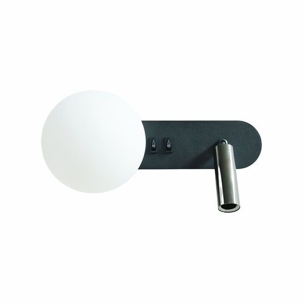 APLIQUE DE LECTURA 1xG9 Max 7W +LED 3W 150Lm 3000K 270x152x120mm ARTE ILLUMINA NODE