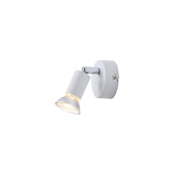 FOCO MÓVIL METALIZADO 1xGU10 MÁX. 7W 70x105mm GRIS ARTE ILLUMINA VORRAS