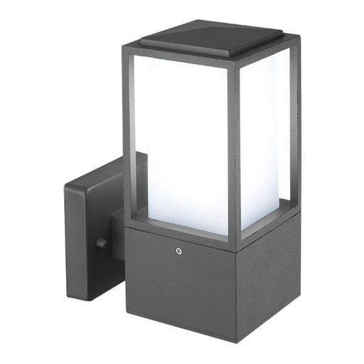 [145-20615] APLIQUE DE PARED "QUADRAT" Ε27 230x100x160 IP44 GRIS