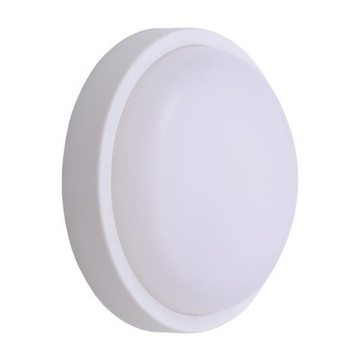 [145-20014] APLIQUE DE PARED "SEINAS ROUND" LED 12W Ø170X50 4000K IP54 BLANCO PLUS