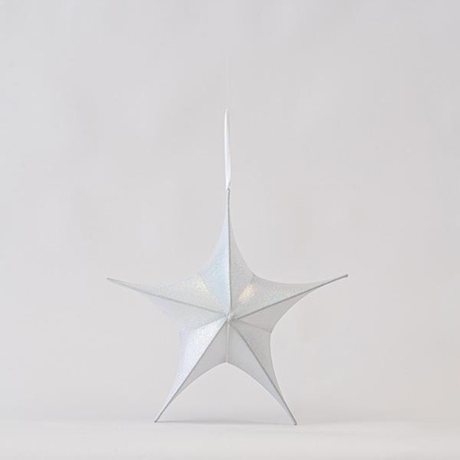 [600-45790] ESTRELLA,TEJIDO BLANCO IRIDISCENTE, 40cm