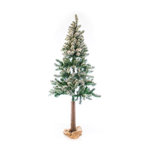 [600-45725] ABETO NEVADO PVC, BASE DE BOLSA DE ARPLETA DE MADERA, 210cm