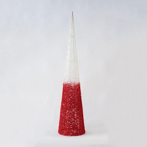 [600-45625] ARBOL CONO, BLANCO-ROJO, 25x110cm