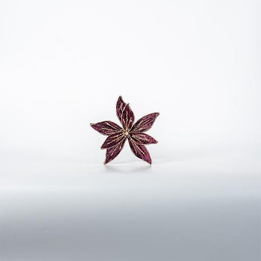 [600-45303] FLOR DE TERCIOPELO BURDEOS, 20cm