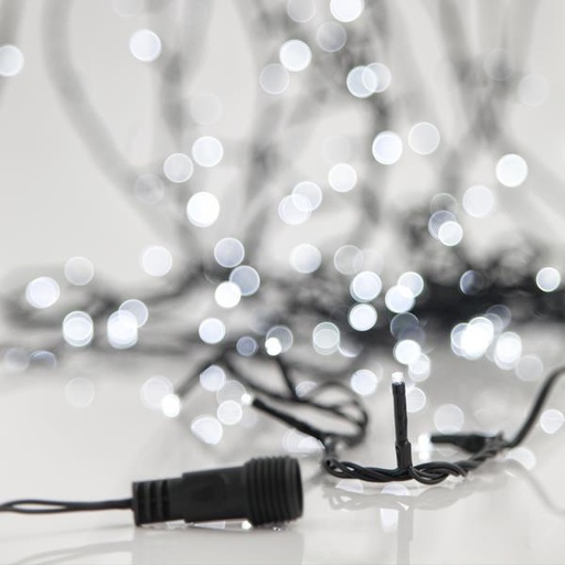 [600-11805] LINEA, 180 LED 3mm, CONECTOR HASTA 6, CABLE VERDE, LED BLANCO POR 7.5cm, IP44, (SIN ADAPTADOR, SIN CABLE)