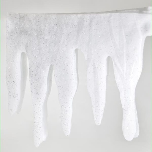 [600-40376] ESTALACTITAS CON BRILLO DE PLATA, 200cm