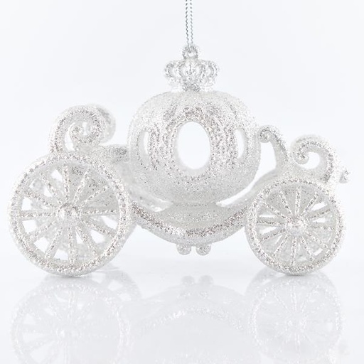 [600-40693] CABINA ACRILICO CALABAZA PLATA GLITTER, 10,2x1,6cm