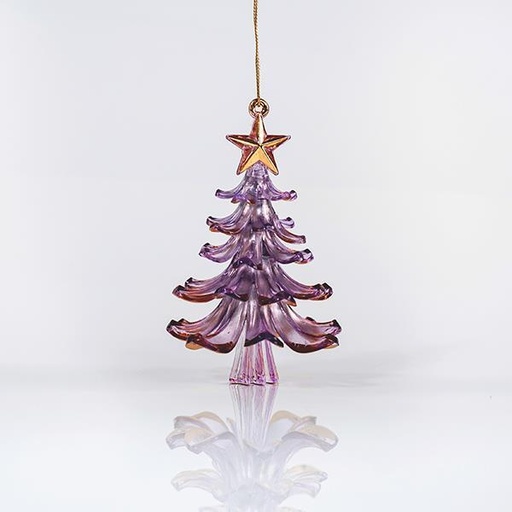 [600-44631] ÁRBOL DE ACRÍLICO 3D, ROSA, 8,8x12,8cm