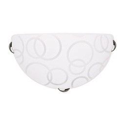 APLIQUE DE PARED "LEIA" Ø30 Ε27 BLANCO/NIQUEL
