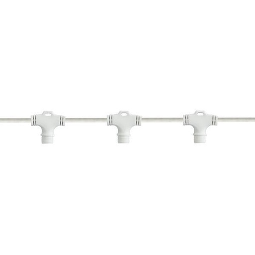 [600-09776] BRICOLAJE, CABLE DE CAUCHO BLANCO, PARA CORTINA, 20 CONECTORES VERTICALES, CON PROLONGADOR, 2,1m, IP65 