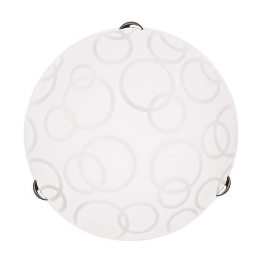 [145-22401] LUZ DE TECHO "LEIA" Ø30 Ε27 BLANCO/NIQUEL