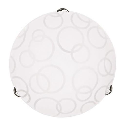 [145-22402] LUZ DE TECHO "LEIA" Ø40 2XΕ27 BLANCO/NIQUEL