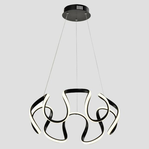 LÁMPARA DE TECHO COLGANTE ALUMINIO REDONDA LED 60W 3200lm Ø520x1200 ARTE ILLUMINA LOOP