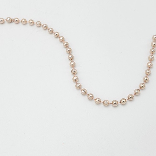 [600-42712] CADENA PERLAS ROSAS PLÁSTICO 12m