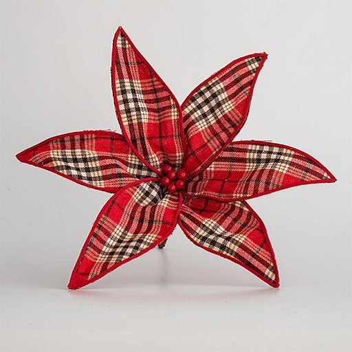 [600-44777] FLOR DE FABRI, CUADRO ROJO, 30cm