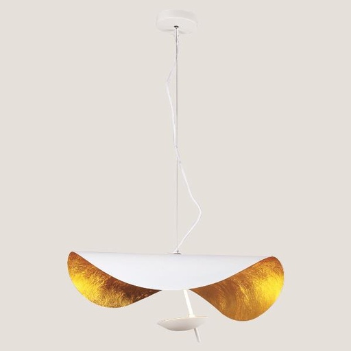 [144-16015] LUMINARIAS COLGANTES LED 12W Ø60x130 ORO/BLANCO
