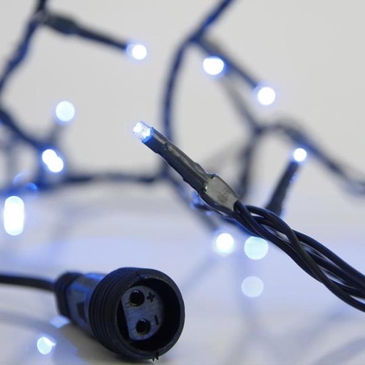 [600-11335] LINEA, 100 LED 3mm, ADAPTADOR 31V, CONECTOR HASTA 3, CABLE VERDE, LED AZUL POR 5cm, CABLE 3m, IP44